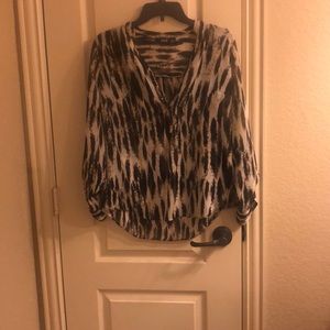 Sheer leopard blouse